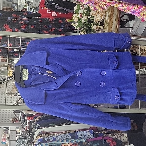 Moa Royal Blue Pea Coat - XL - Picture 2 of 7
